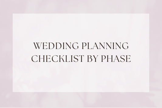 Wedding Planning Checklist By Phase