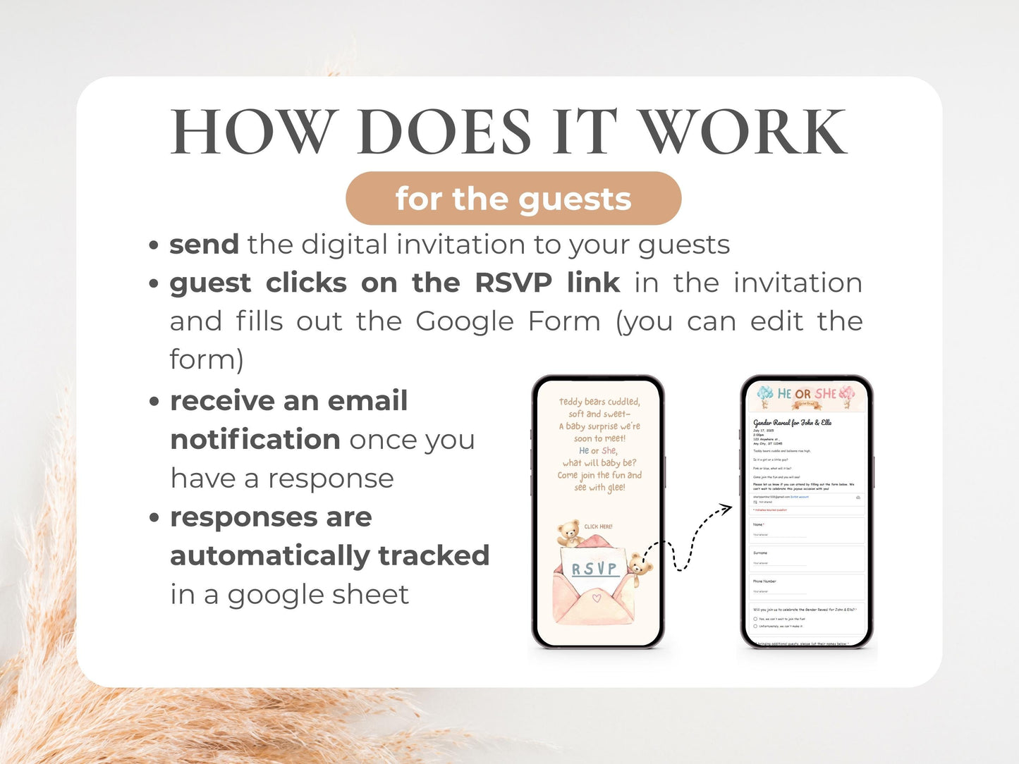 We Can Bearly Wait Gender Reveal Invitation + RSVP Tracker