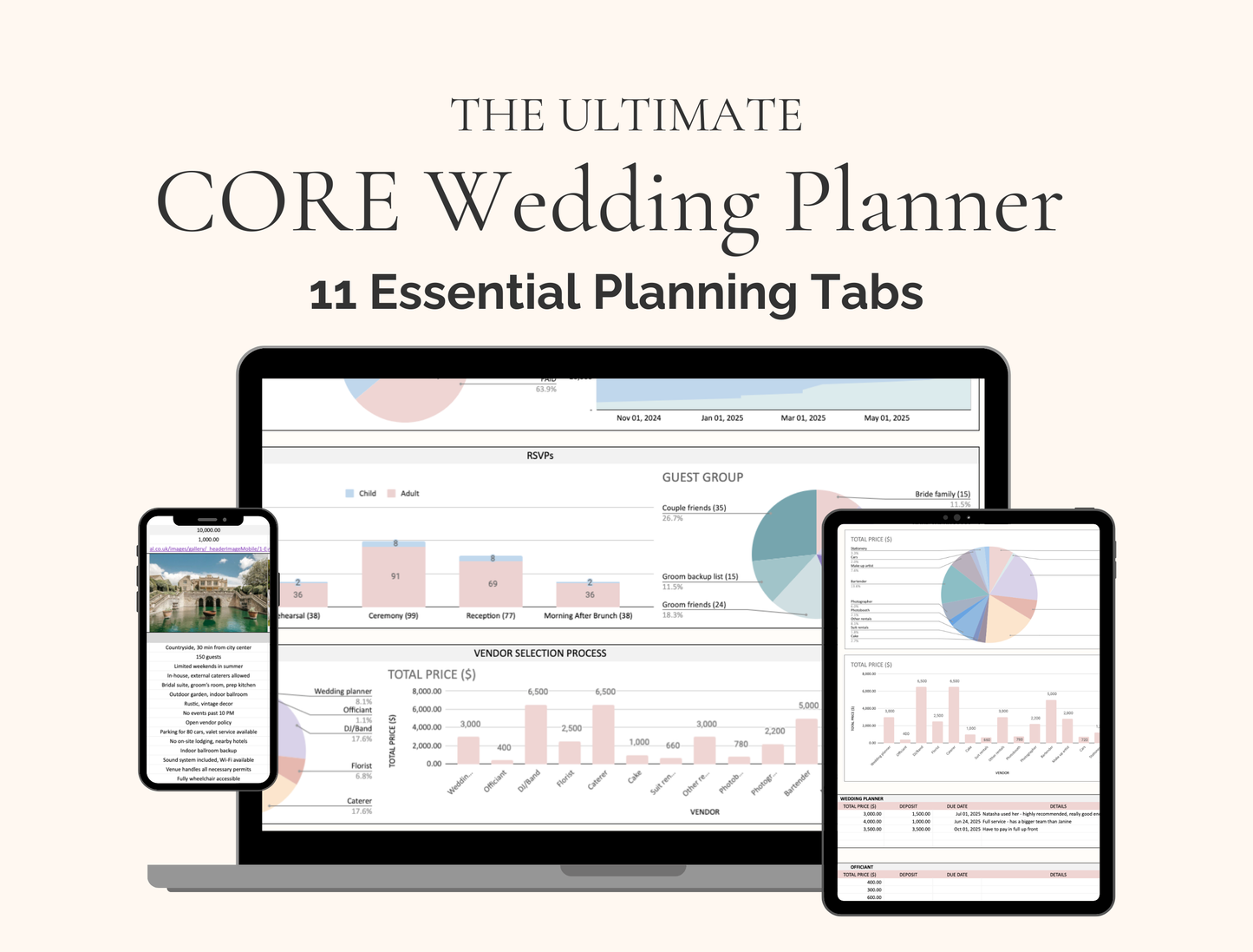 CORE Essentials Wedding Planner Spreadsheet