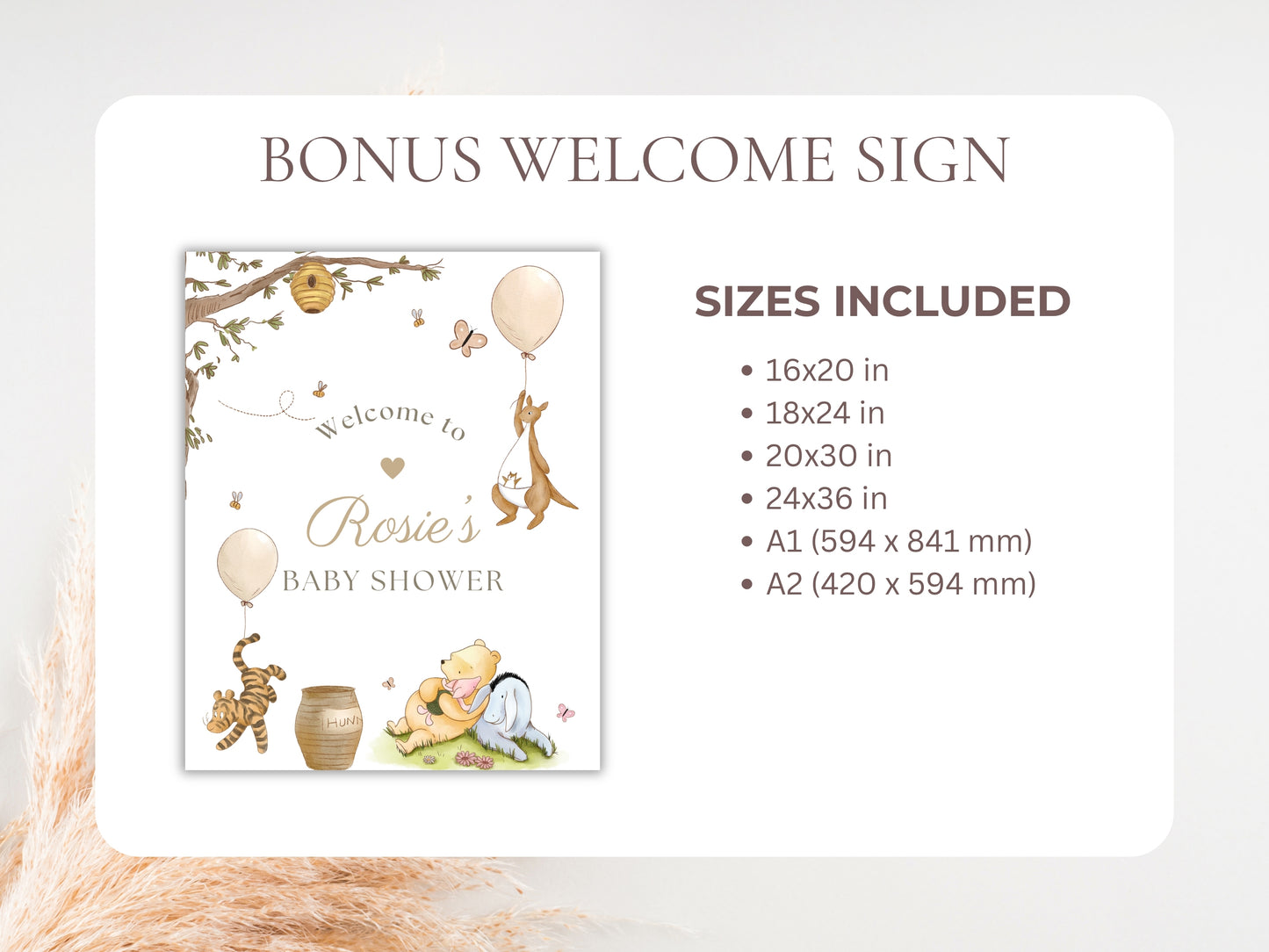 Winnie The Pooh Baby Shower Invitation