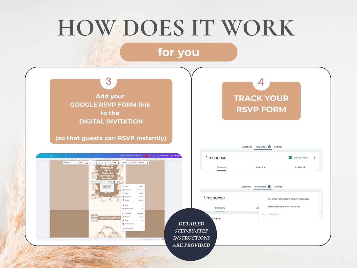 Unisex Baby Shower Digital Invitation Bundle + RSVP Tracker