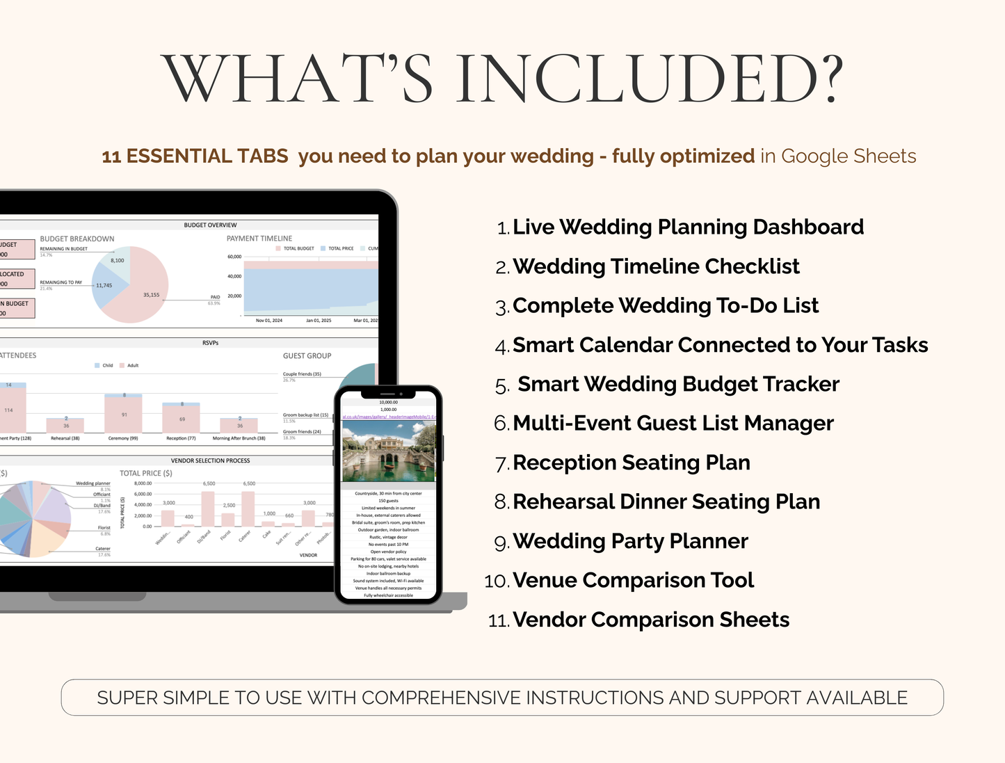 CORE Essentials Wedding Planner Spreadsheet