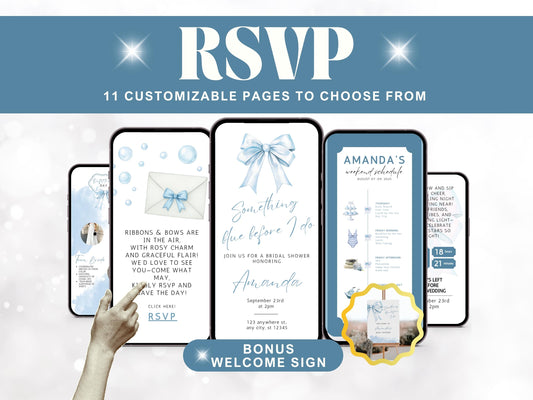 Something Blue Before I Do Bridal Invite