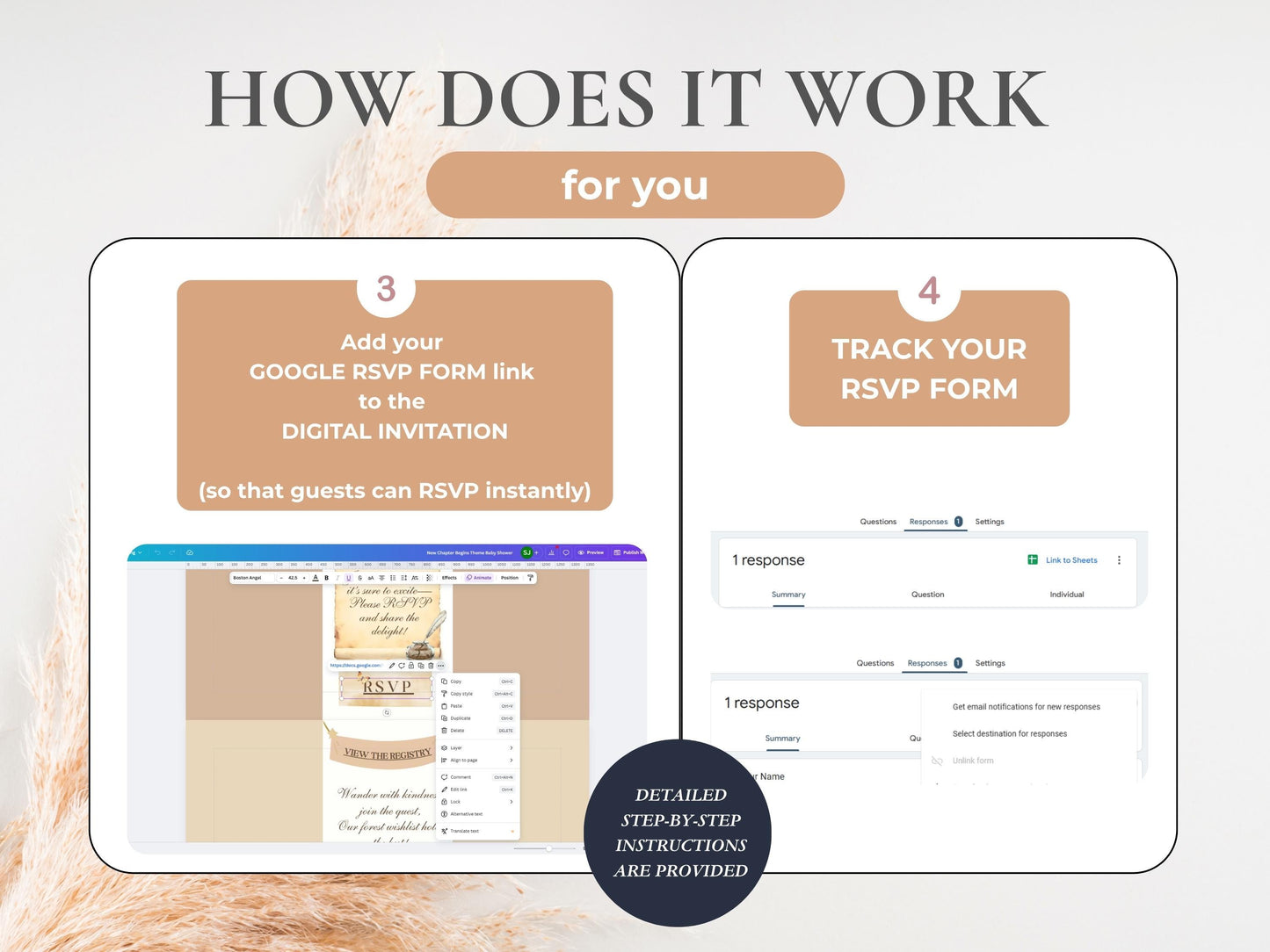 Once Upon a Baby Shower Digital Invitation + RSVP Tracker