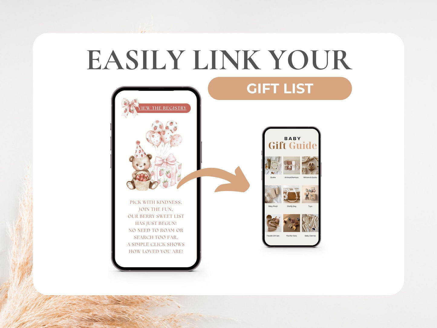 Strawberry Baby Shower Digital Invitation + RSVP Tracker