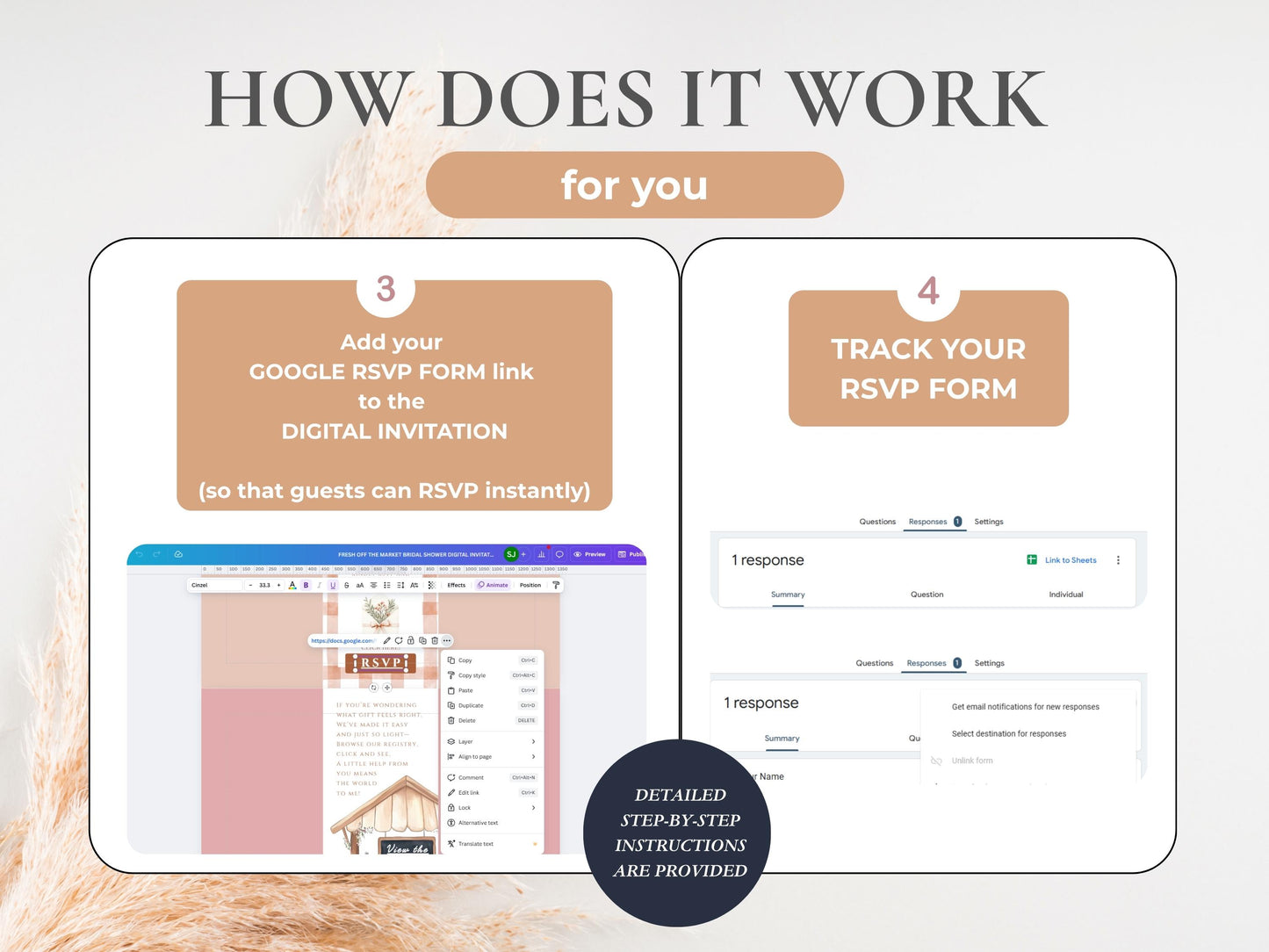 Rustic Boho “She’s Off the Market” Digital Invite – Online RSVP