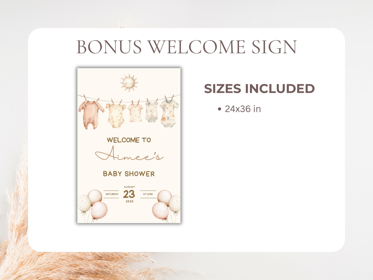 Unisex Baby Shower Digital Invitation Bundle + RSVP Tracker