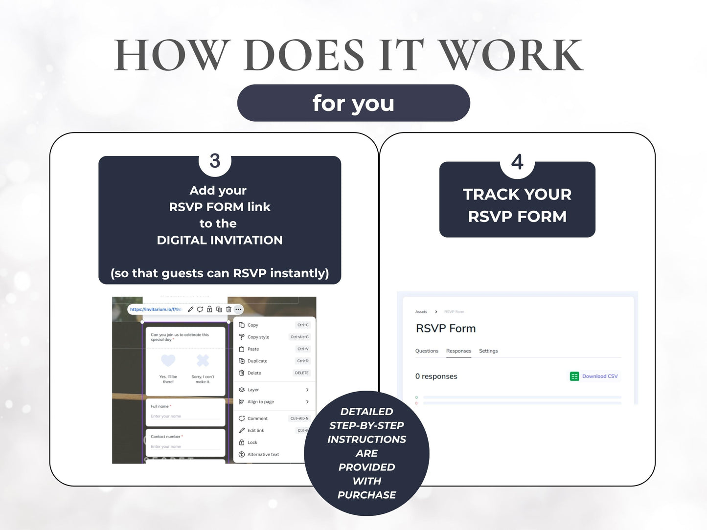 Luxury Animated Wedding E-Invite with Clickable RSVP