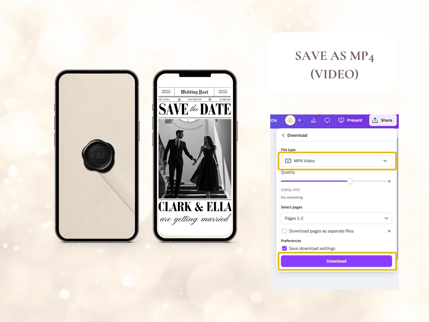Digital Newspaper Engagement Announcement Template