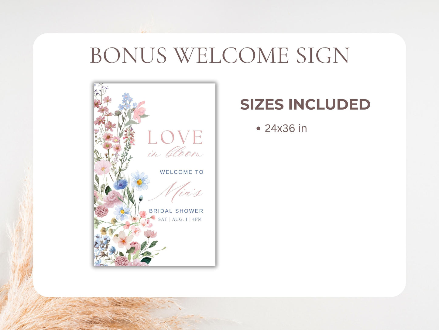 Floral Bridal Shower Invitation Template