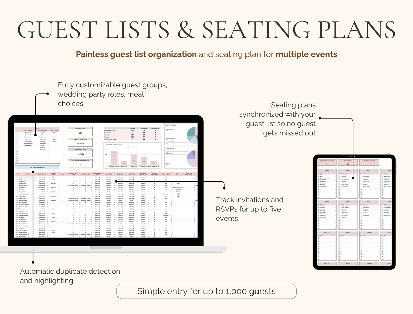 CORE Essentials Wedding Planner Spreadsheet