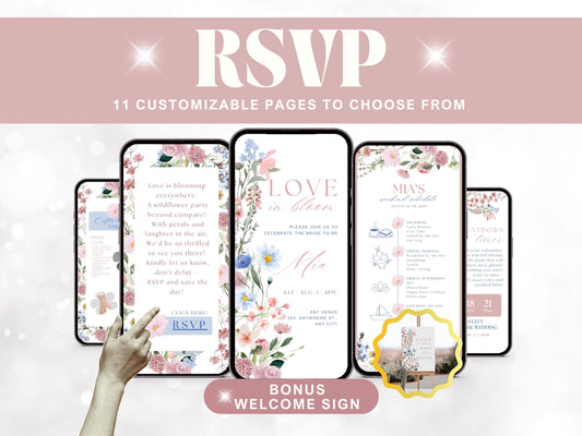Floral Bridal Shower Invitation Template