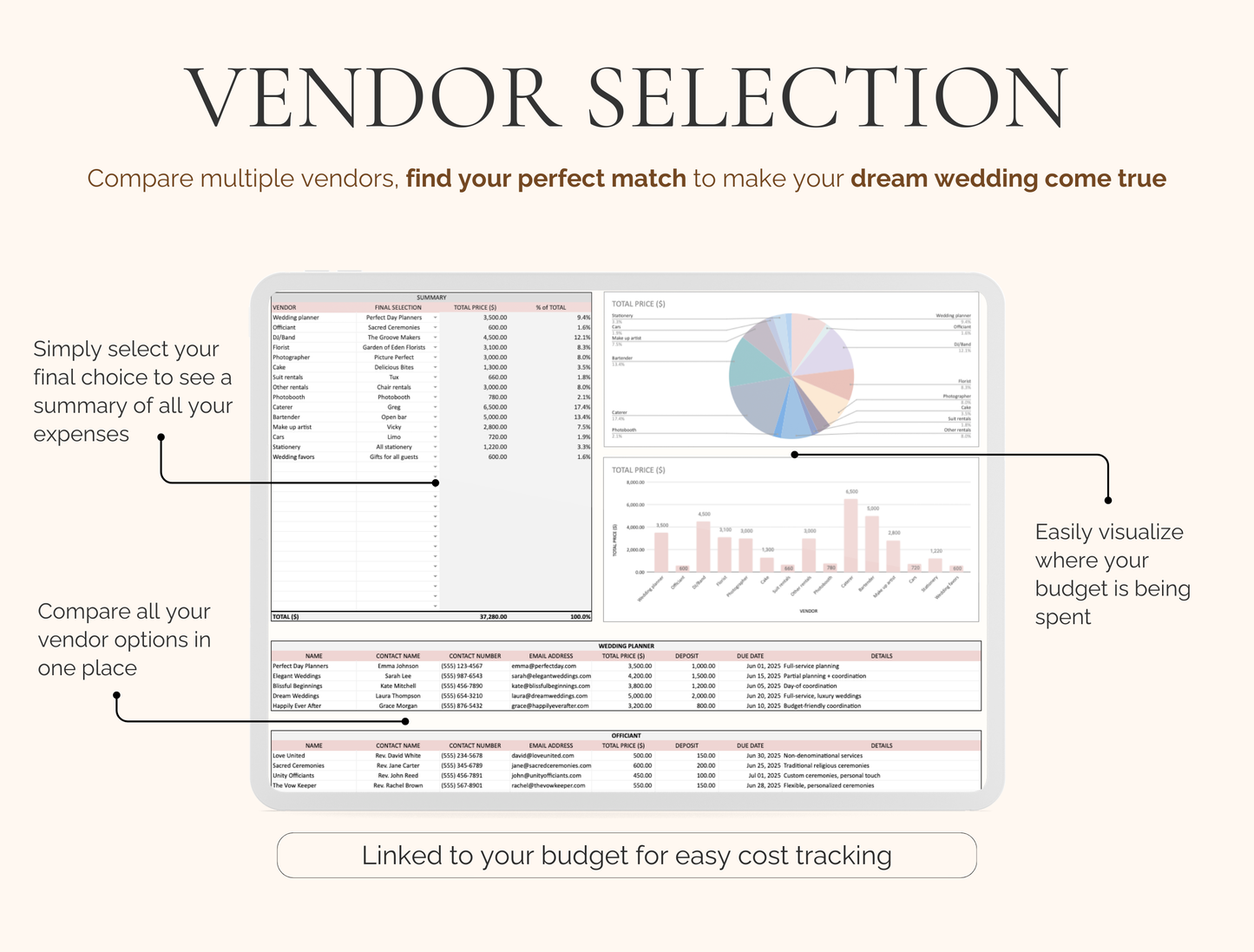 CORE Essentials Wedding Planner Spreadsheet