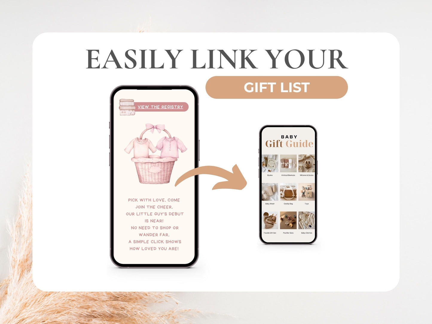 Dusty Pink Clothesline Girl Baby Shower Invite – Editable Digital Invitation Diaper Raffle, Books for Baby & Bonus Baby Shower Welcome Sign