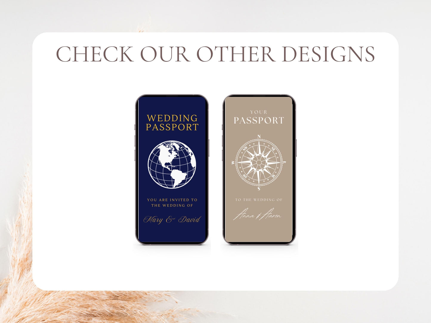 Passport Wedding Invitation Suite + Trackable RSVP