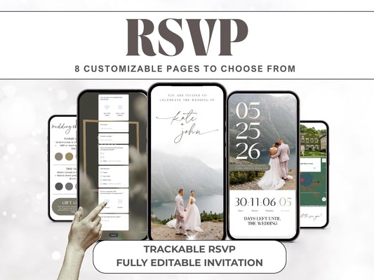 Luxury Animated Wedding E-Invite with Clickable RSVP