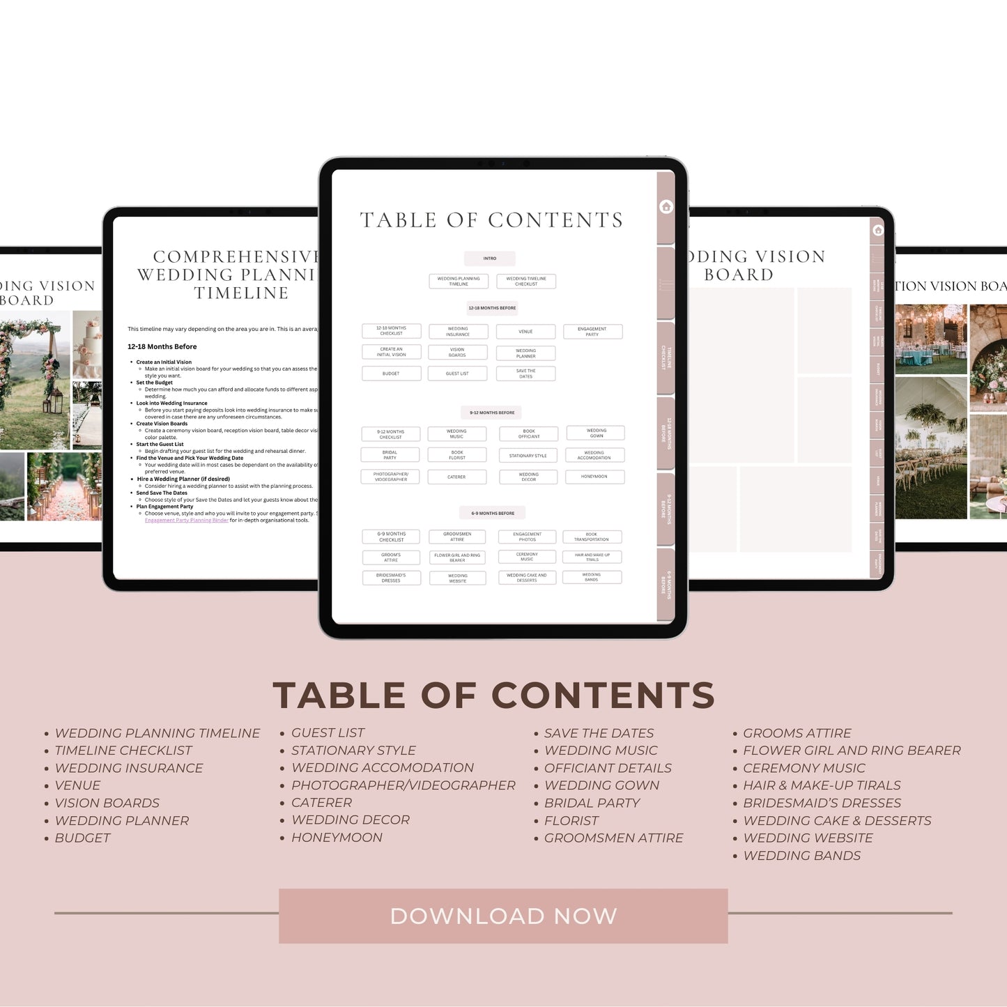 Goodnotes & Notability Digital 600 Page Wedding Planner Bundle