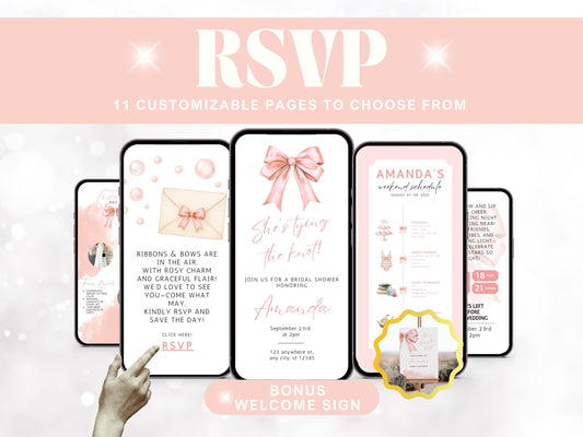 Blush Pink Bridal Shower Invitation