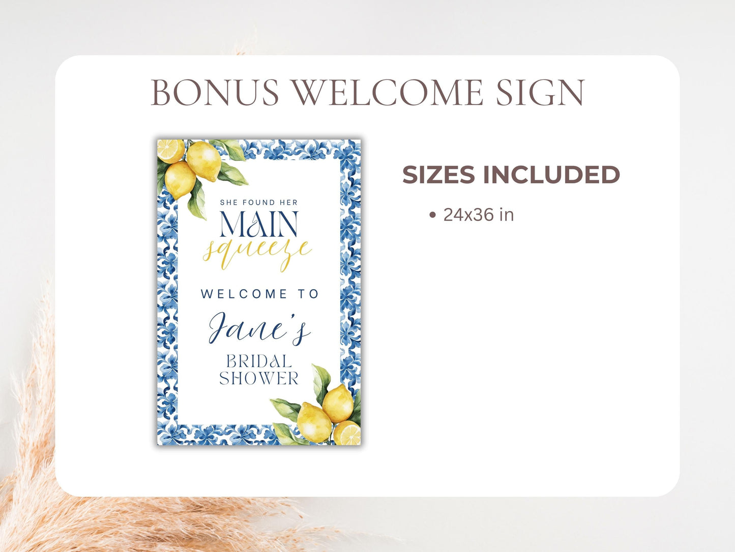Main Squeeze Bridal Shower Invitation | Mediterranean Amalfi Coast–Inspired Digital Invite
