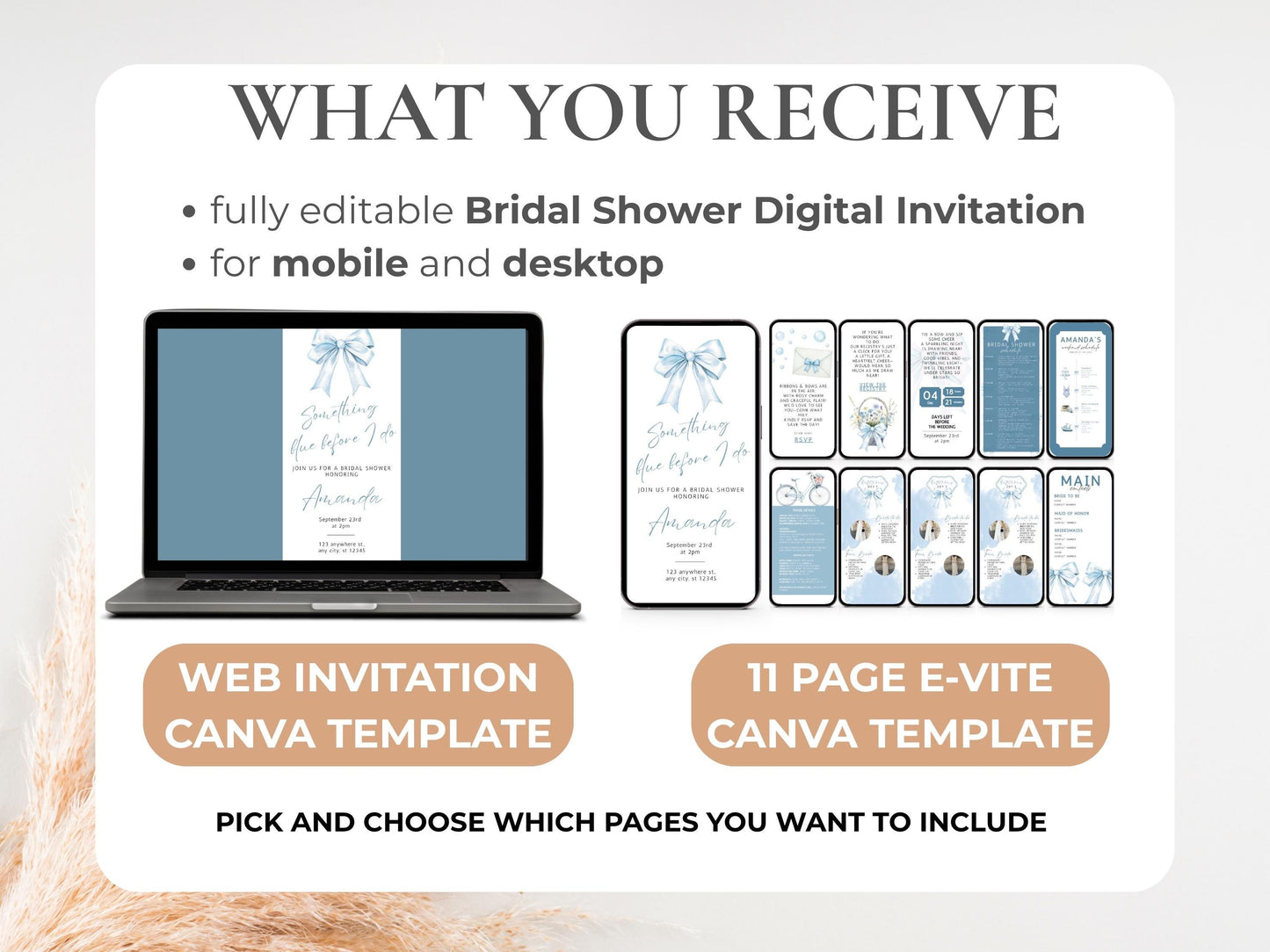 Something Blue Before I Do Bridal Invite