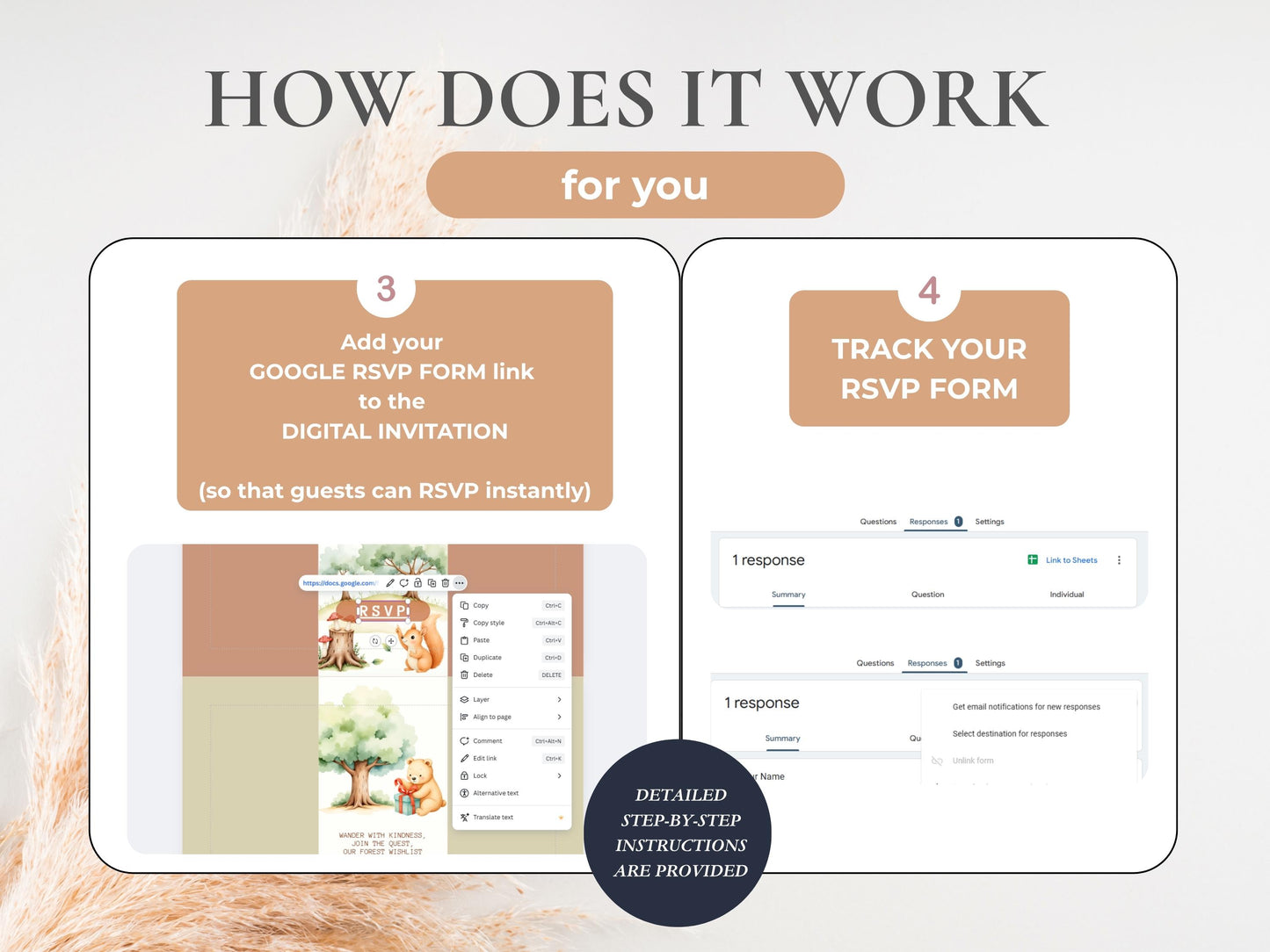 Oh Deer! Woodland Baby Shower Digital Invitation + RSVP Tracker