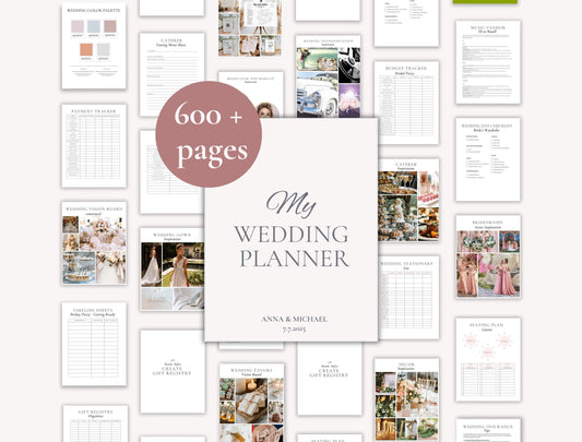 600-Page Luxury Canva Wedding Planner Bundle