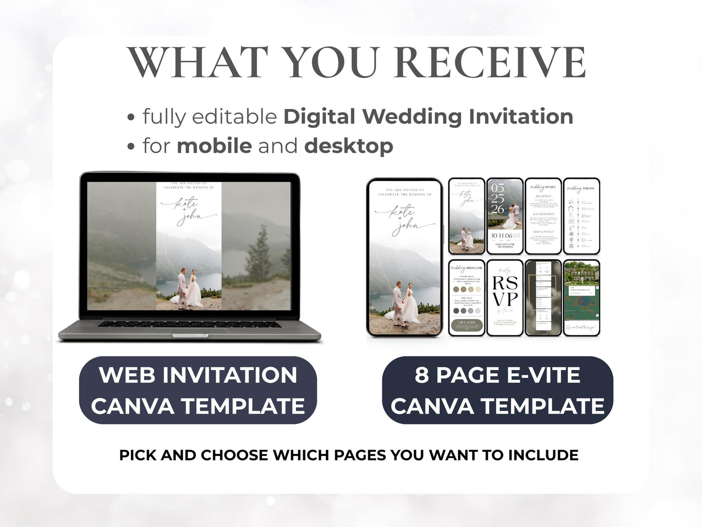 Luxury Animated Wedding E-Invite with Clickable RSVP