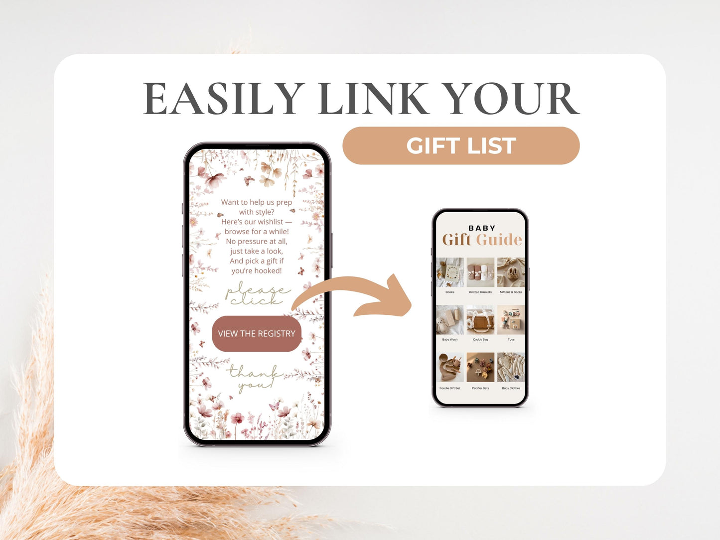 Dusty Pink Wildflower Baby in Bloom - Online trackable RSVP
