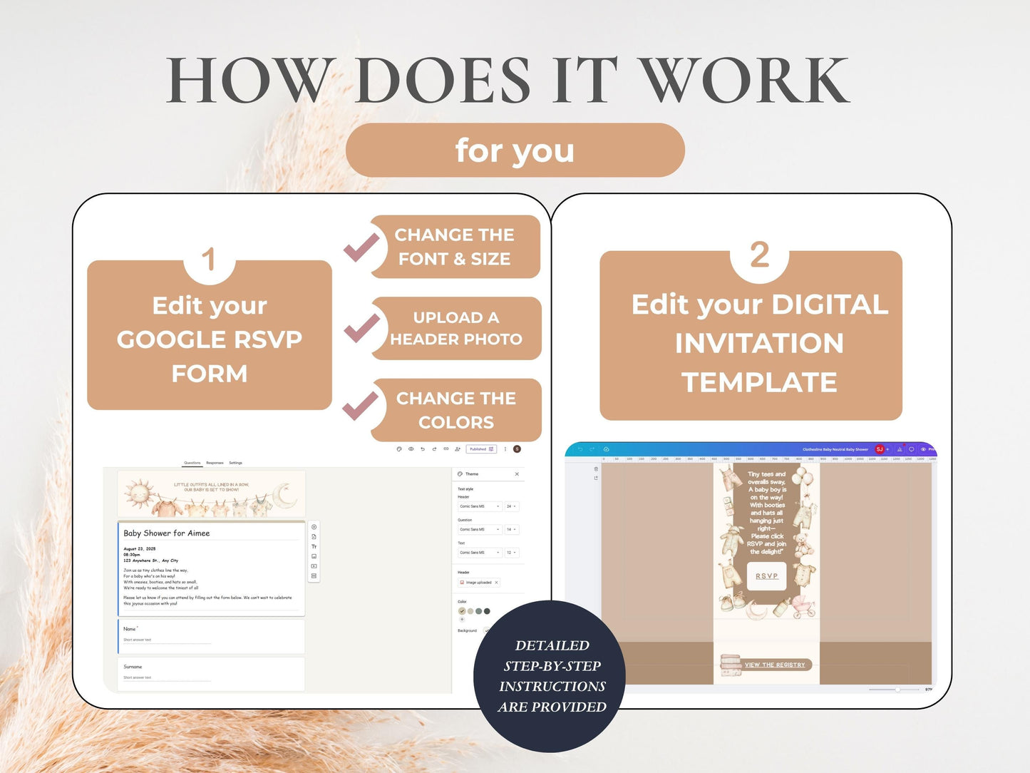 Unisex Baby Shower Digital Invitation Bundle + RSVP Tracker