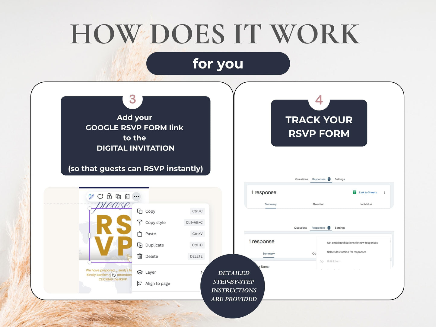 Passport Wedding Invitation Suite + Trackable RSVP