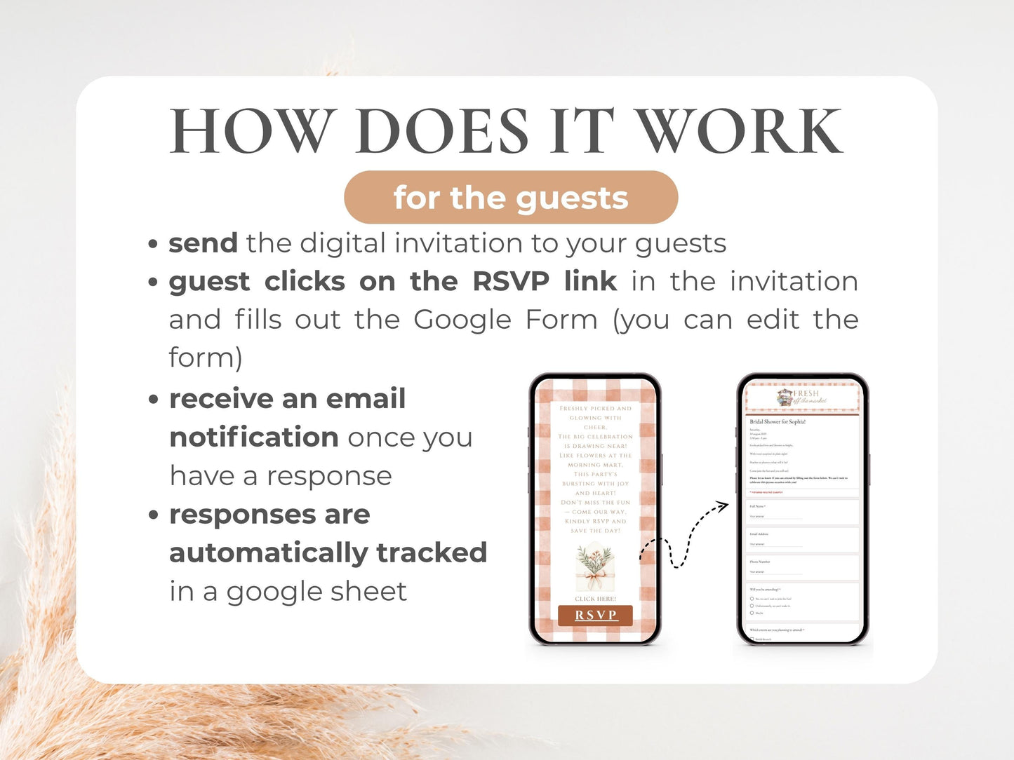 Rustic Boho “She’s Off the Market” Digital Invite – Online RSVP
