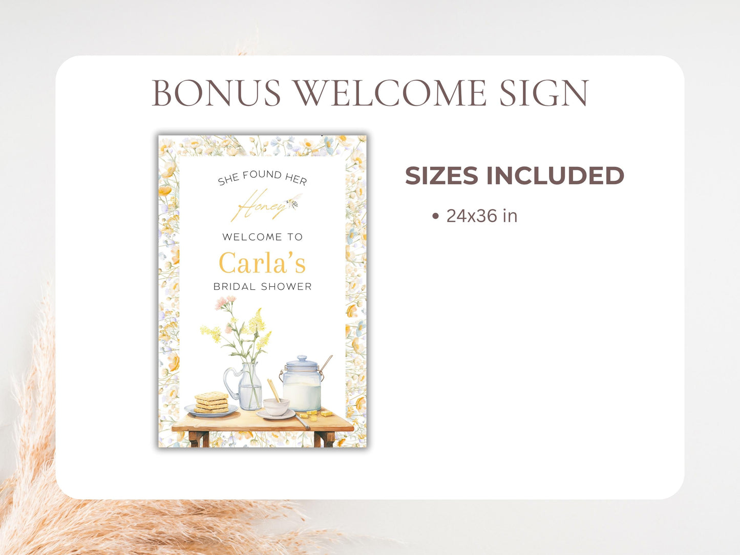 Bride to Bee Weekend Planner | Modern Honey Bridal Invitation