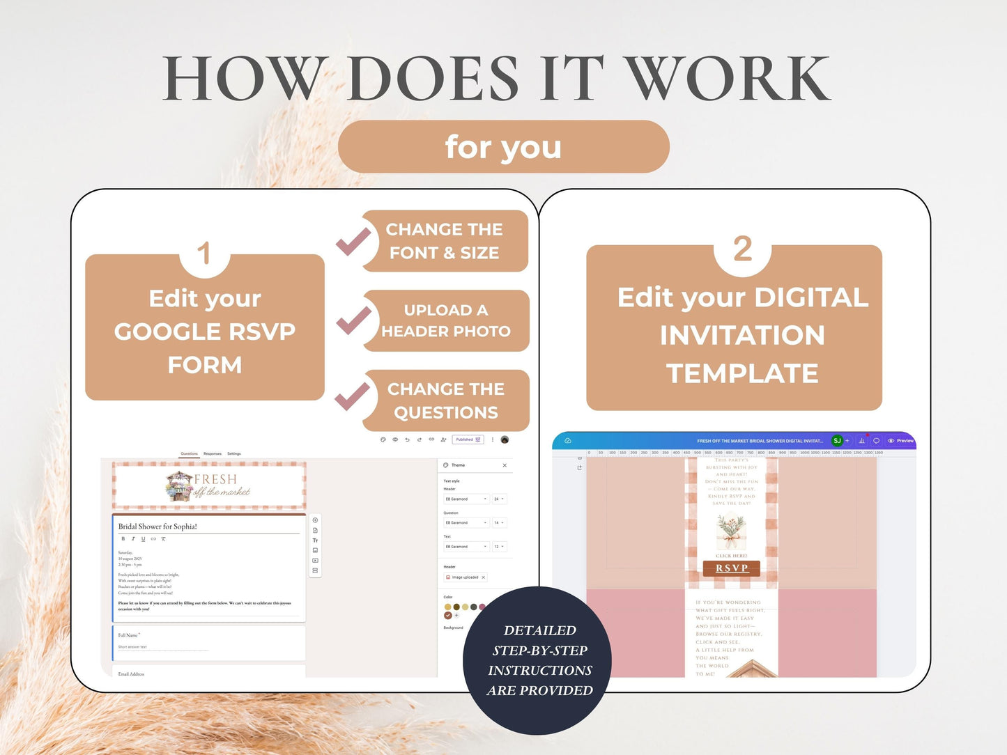 Rustic Boho “She’s Off the Market” Digital Invite – Online RSVP