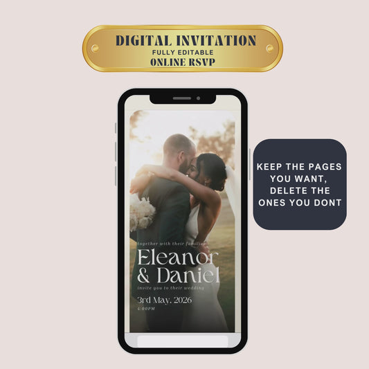 Interactive Digital Wedding Invitation Template